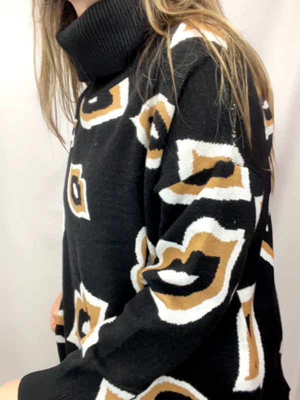 Sweater Negro Ojo Retro